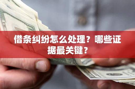 武汉借条纠纷怎么处理？哪些证据最关键？