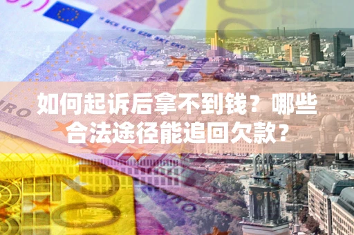 武汉如何起诉后拿不到钱？哪些合法途径能追回欠款？