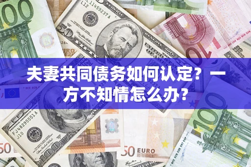 武汉夫妻共同债务如何认定？一方不知情怎么办？