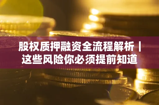 武汉股权质押融资全流程解析｜这些风险你必须提前知道